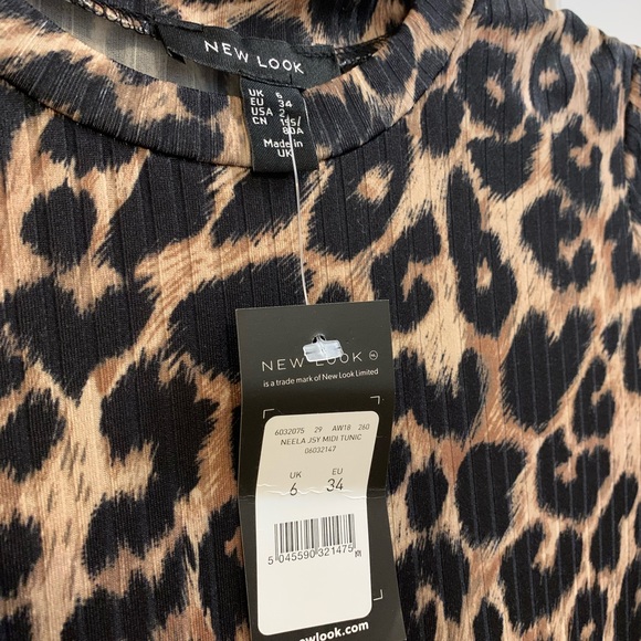 NWT-ASOS New Look midi tunic dress in leopard print - Picture 3 of 6